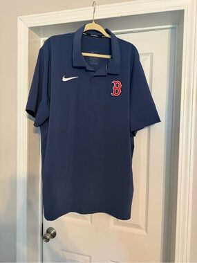 Nike Men’s Navy Polo with Red Boston B Patch